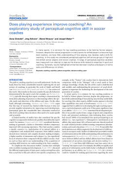 Does playing experience improve coaching? An
