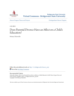 Does Parental Divorce Have an Affect on a Child`s Education?