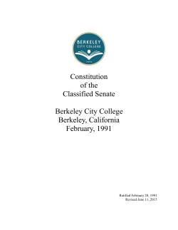 BCC Classified Senate Constitution 2015