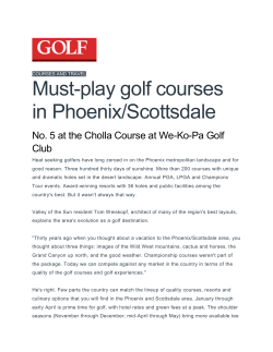 Must-play golf courses in Phoenix/Scottsdale
