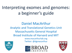 Interpreting exomes and genomes: a beginner`s guide