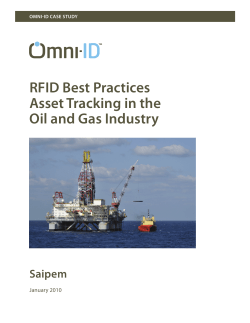 Saipem Deploys RFID Tags for Asset Tracking on Offshore Oil Rigs l