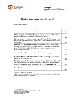 Literature review presentation