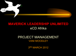Presentation by Vaani Moodley