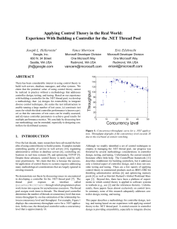 Applying Control Theory in the Real World: Experience With