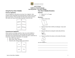 3.4 Learning Activity - Four Door Foldable