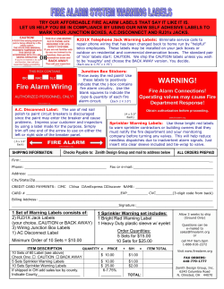 1 Set of Warning Labels consists of: 2) RJ31X Jack Labels (your