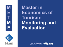 Presentación de PowerPoint - Master in Economics of Tourism