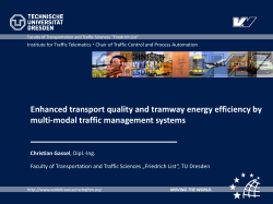 Presentation on transport quality and tramway