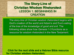 Beginnings in Creation