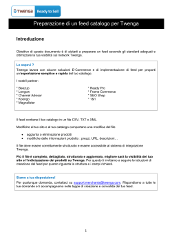 Preparazione di un feed catalogo per Twenga