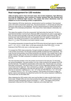 Heat management for LED modules