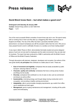 CABE Press Release - British Council for Offices