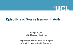 Episodic and Source Memory in Autism
