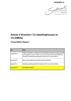 Article 4 Direction: C3 (dwellinghouses to C4 (HMOs)