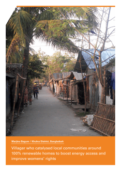100% renewable - Marjina Begum / Khulna District, Bangladesh