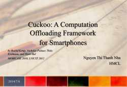 3 Mobile Computation Offloading transfer of computation execution