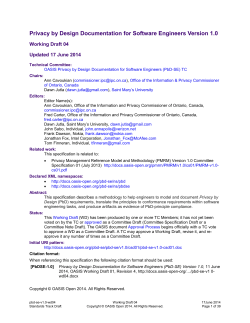 Privacy by Design Documentation for Software Engineers