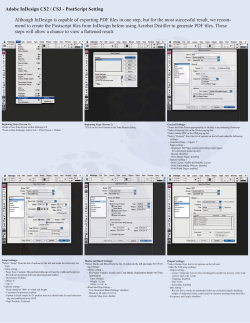 Adobe InDesign PostScript Setting