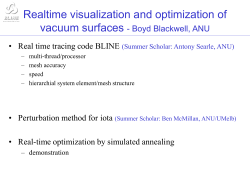 Realtime visualization and optimization of vacuum surfaces