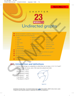 Undirected graphs - Cambridge University Press