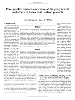 Price-quantity relations and choice of the geographical market size
