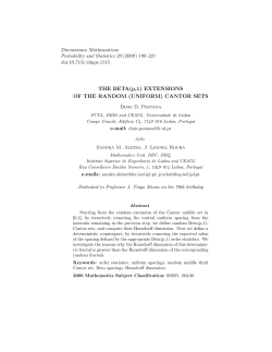 EXTENSIONS OF THE RANDOM (UNIFORM) CANTOR SETS