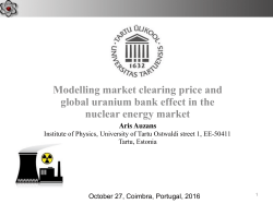 Modelling market clearing price and global uranium bank effect in
