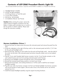 Contents of LGT-306E Precedent Electric Light Kit