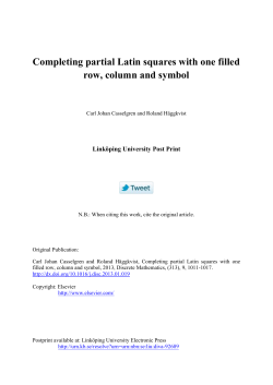 Completing partial Latin squares with one filled row, column and