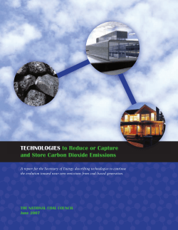 TECHNOLOgIEs to Reduce or Capture and store Carbon Dioxide