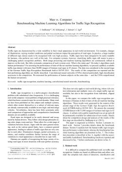 Benchmarking Machine Learning Algorithms for Traffic Sign