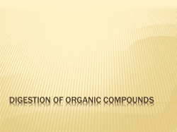 Digestion of Organic Compounds