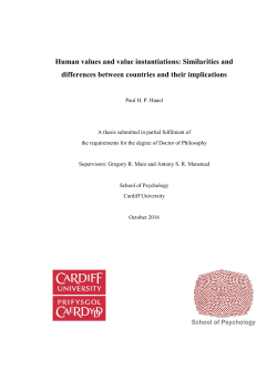 Human values and value instantiations: Similarities and