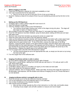 Imaging on IVIS Spectrum Entered by Sameer Bajikar Janes Lab