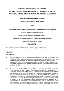 decision - Northern Ireland Courts and Tribunals Service