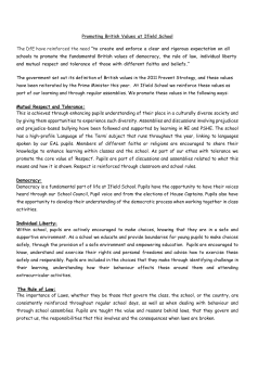 Promoting British Values