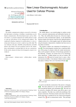 New Linear-Electromagnetic Actuator Used for Cellular Phones