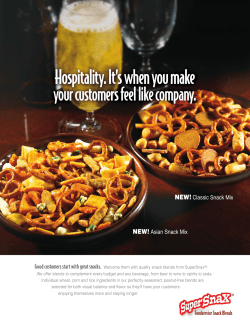 Hospitality. It`s when you make