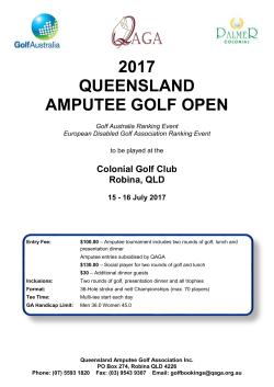 2017 Queensland Amputee Golf Open