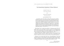 The Recapitulation Hypothesis in Person Retrieval
