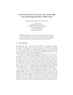 Constant-Round Concurrent Zero