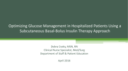Optimizing Glucose Management in Hospitalized Patients Using a