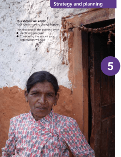 Strategy and planning