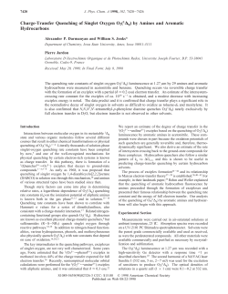 Charge-Transfer Quenching of Singlet Oxygen O2(1&Delta;g)