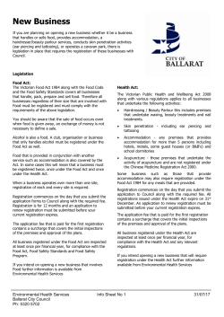 New Business - City of Ballarat