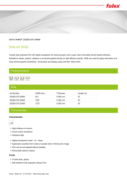 Folex Coating GmbH Datasheet