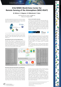 ICSU/WMO World Data Center for Remote Sensing of the Atmosphere