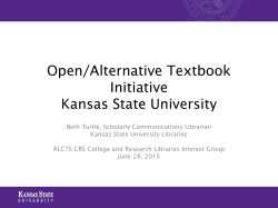 Open/Alternative Textbook Initative
