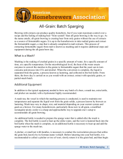 All-Grain: Batch Sparging - American Homebrewers Association